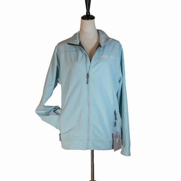 NWT Landway Ladies Matrix Bonded Soft Shell Jacket Light Blue Size 2XL - Picture 2 of 15